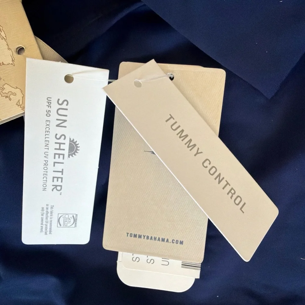 Tommy Bahama Navy Swimsuit - Picture 6 of 11